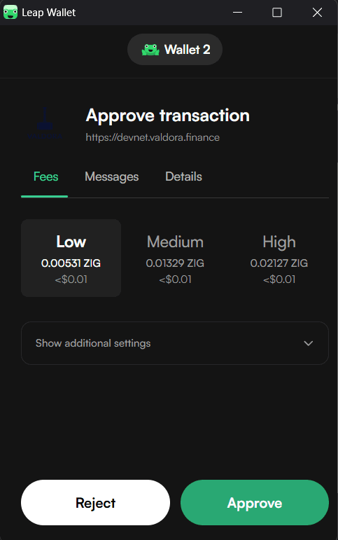 Approve unstake transaction